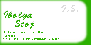 ibolya stoj business card